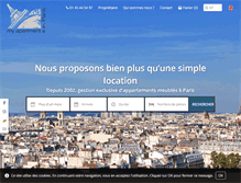 Tablet Screenshot of mon-appartement-a-paris.com